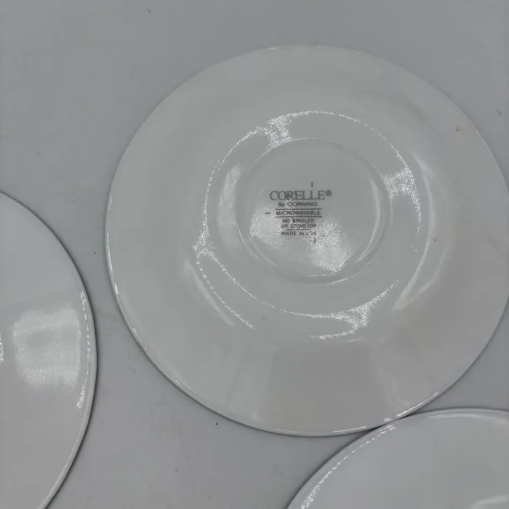 Vintage Corelle Corning Saucer Plates Callaway Ivy Swirl Rim 6.25